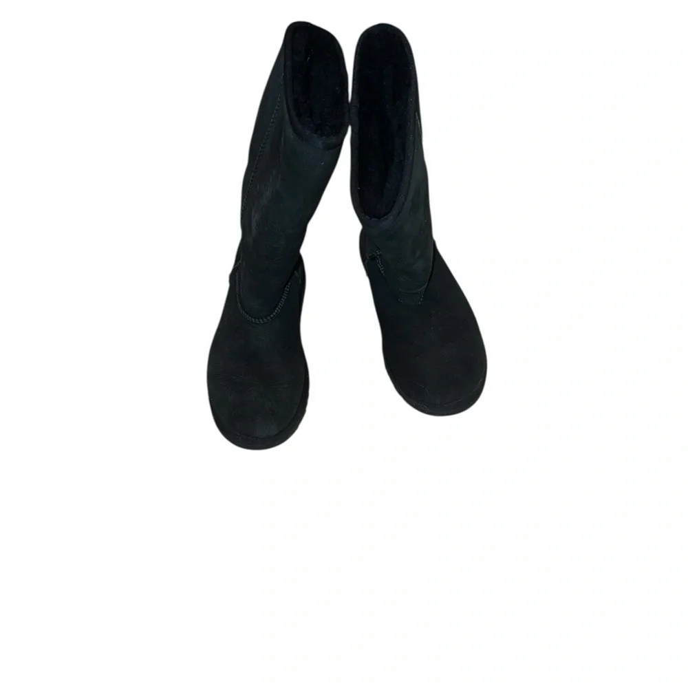 Ugg Black Sheepskin Mid-Calf Boots Size 3